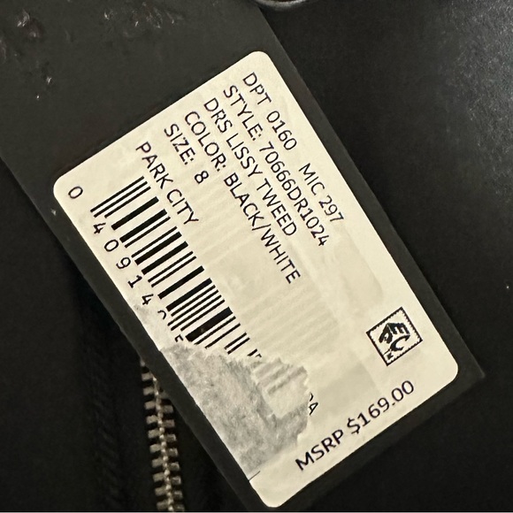 Gianni Bini Black Tweed Sequin Long Sleeve Dress New With Tags Size 8 - Picture 4 of 15